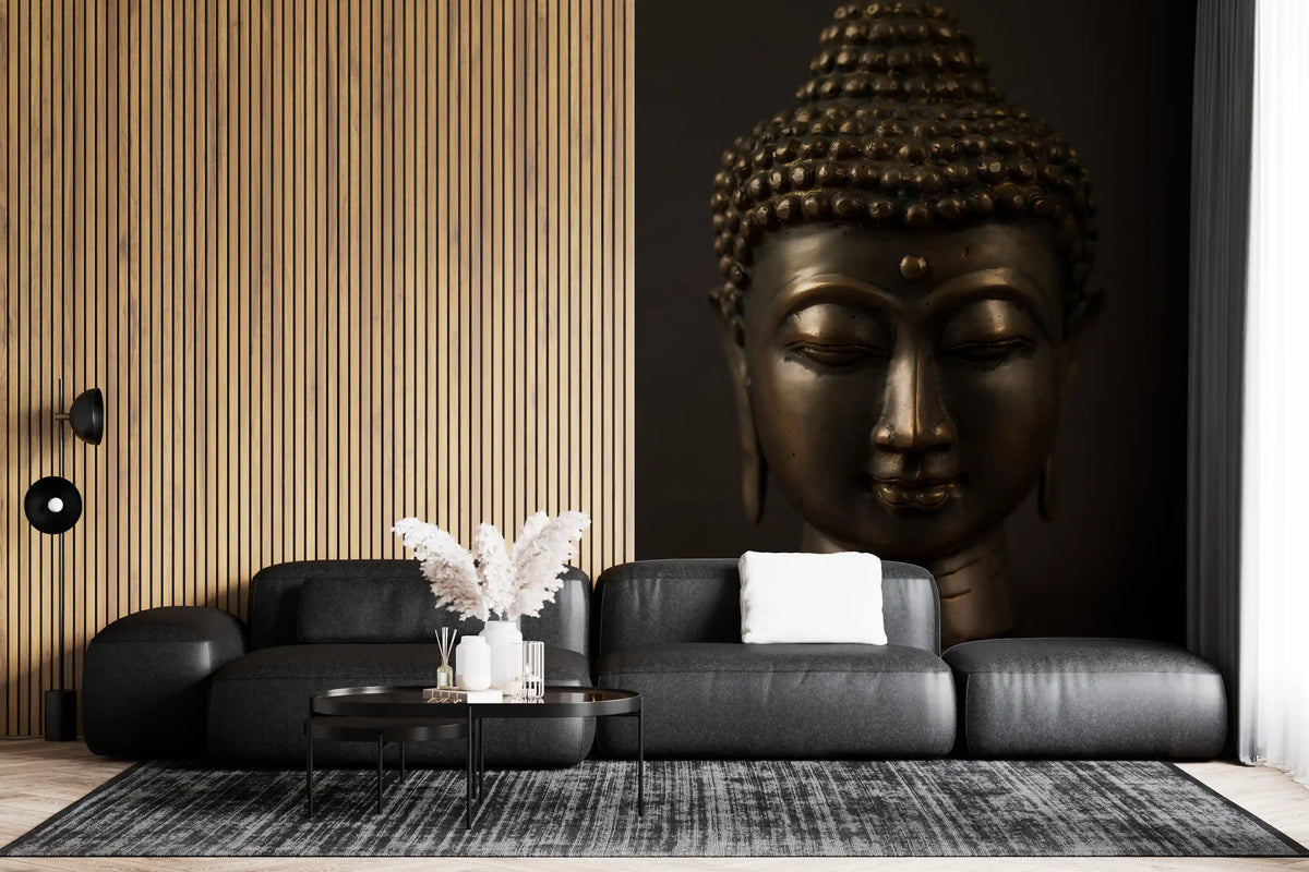 Minimalist Bronze Enlightenment Wall Mural