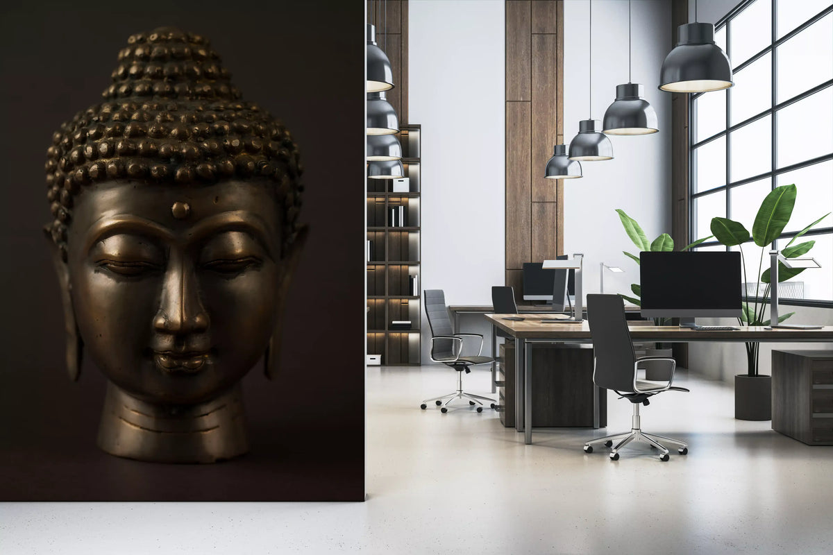 Minimalist Bronze Enlightenment Wall Mural