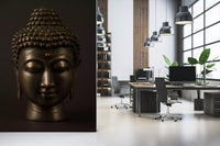 Minimalist Bronze Enlightenment Wall Mural