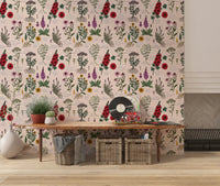 Medicinal Wildflower Garden Study Wallpaper⁠