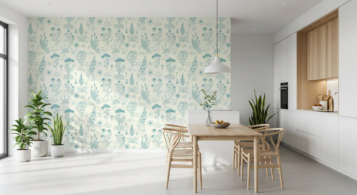 Botanical Sketch Herbarium Illustration Wallpaper⁠
