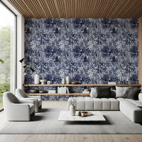 Indigo Jungle Foliage Layering Wallpaper⁠
