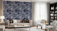 Indigo Jungle Foliage Layering Wallpaper⁠