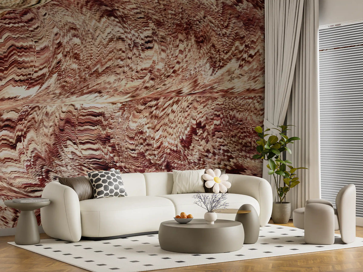 Textured Ochre Sand Dunes Wall Mural
