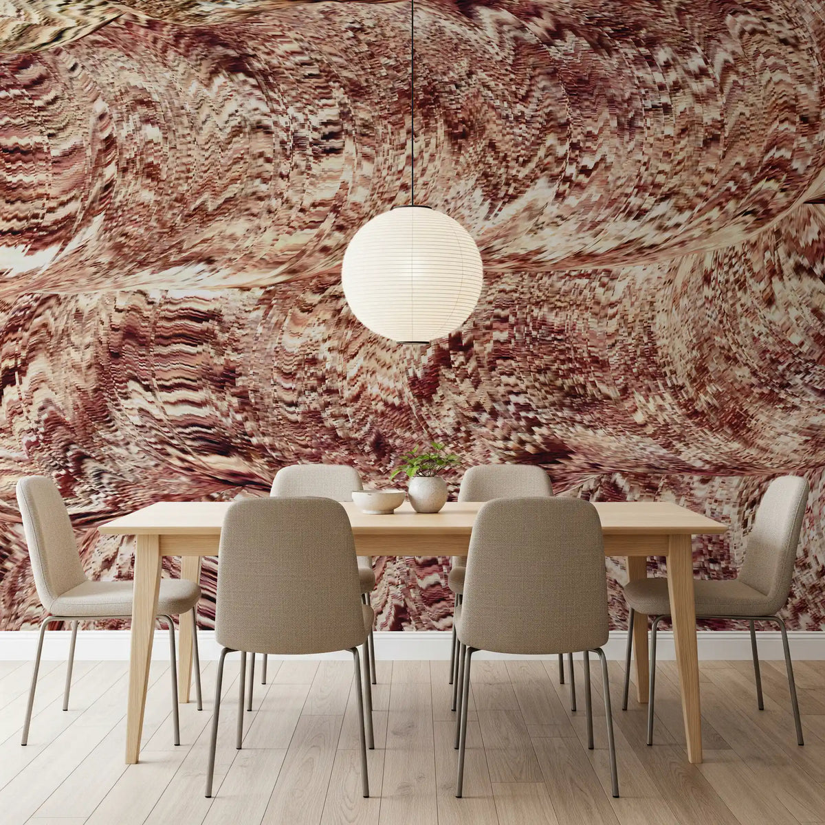 Textured Ochre Sand Dunes Wall Mural