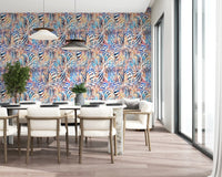 Vibrant Painted Zebra Stripe Wallpaper⁠