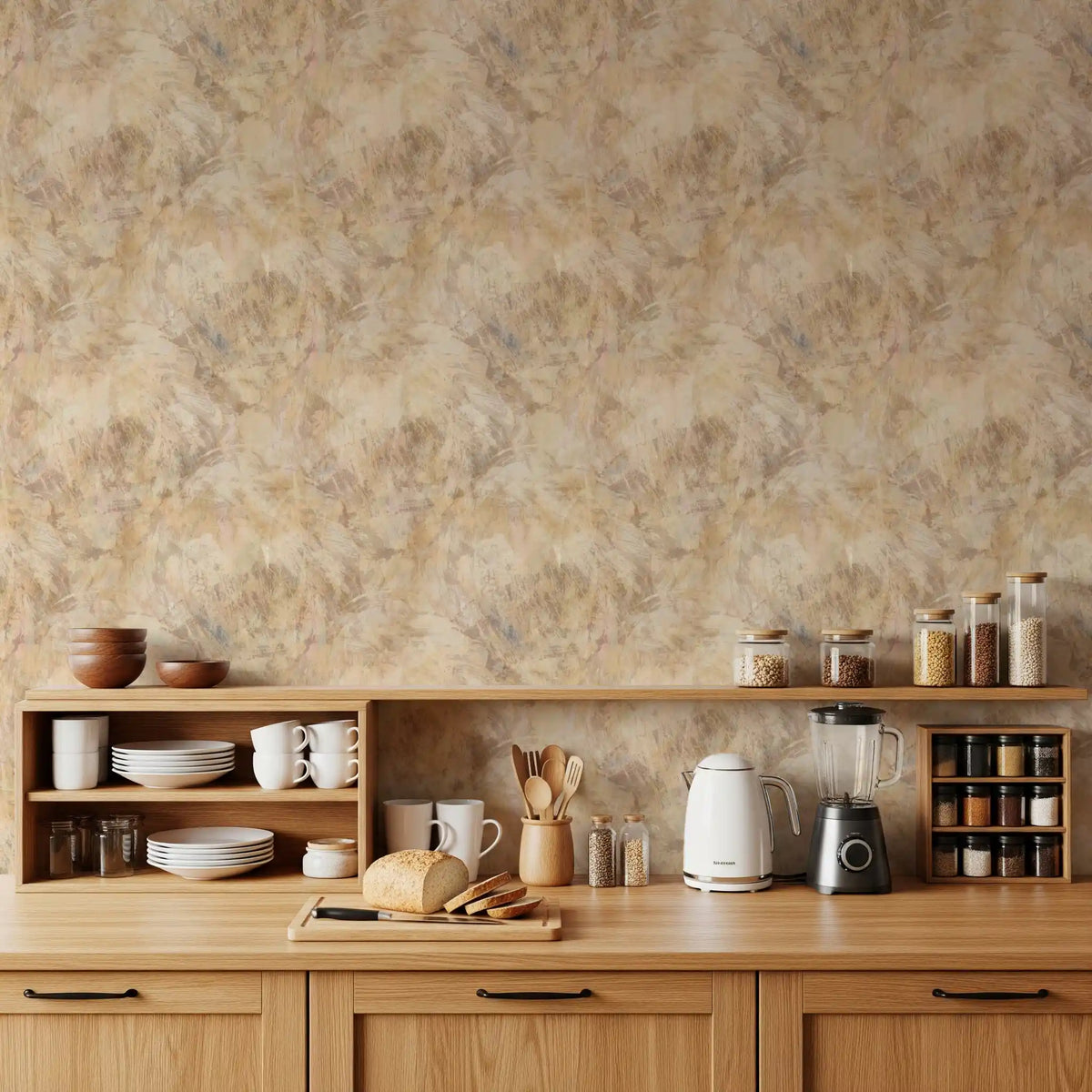 Rustic Earth Tones Abstract Wallpaper⁠