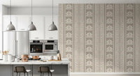 Neutral Heritage Damask Stripe Wallpaper⁠