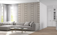 Neutral Heritage Damask Stripe Wallpaper⁠