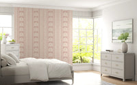 Soft Rose Vertical Floral Damask Wallpaper⁠