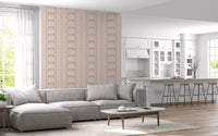 Soft Rose Vertical Floral Damask Wallpaper⁠