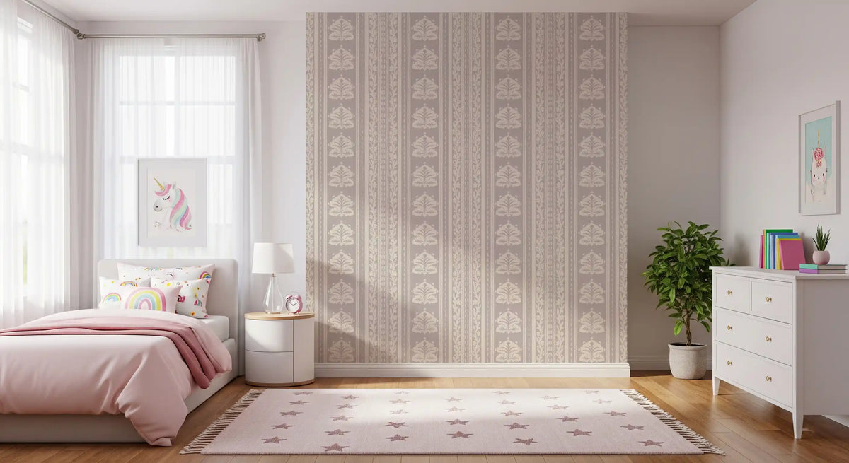 Vintage Chinoiserie Stripe Wallpaper⁠