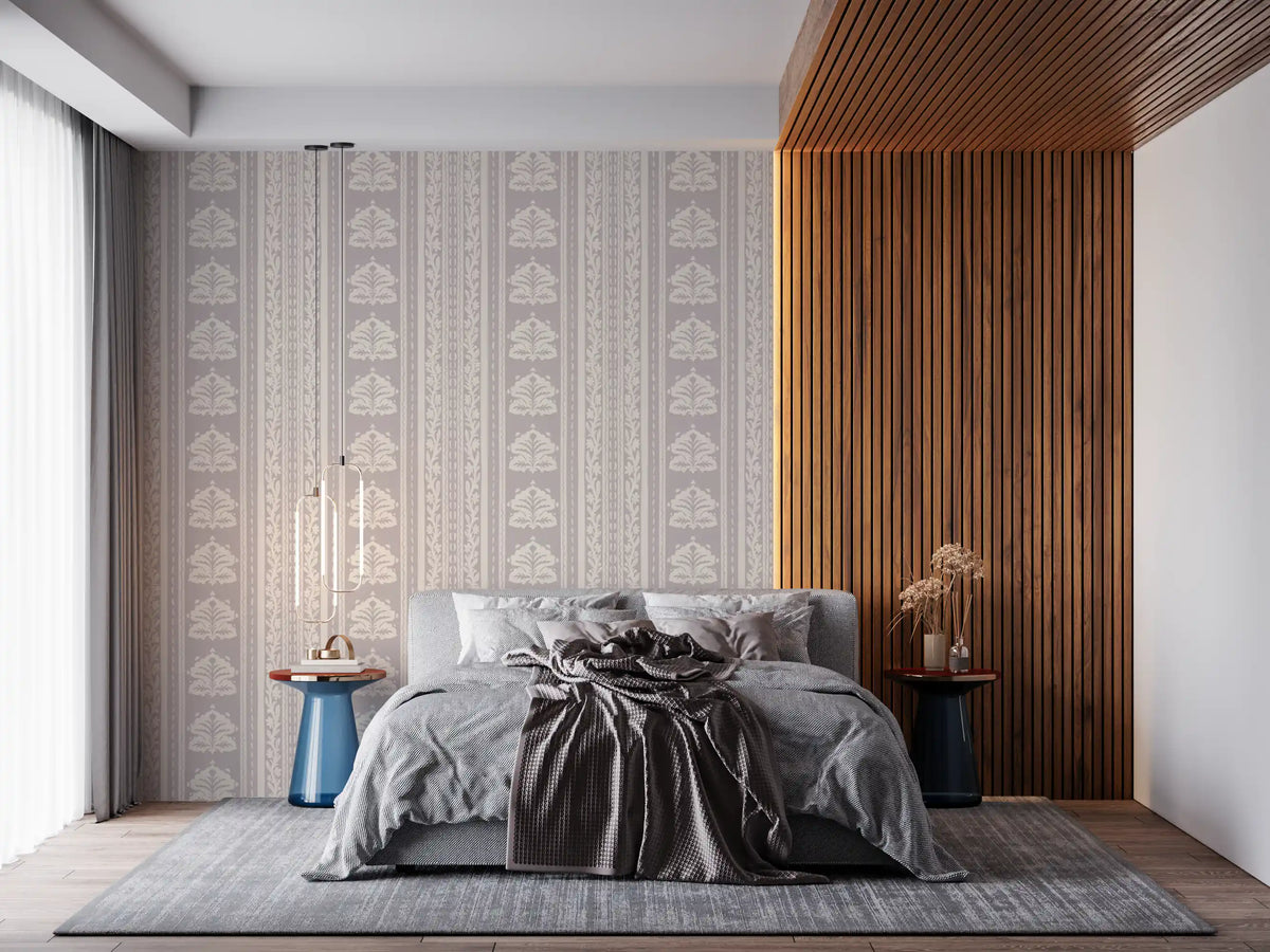 Vintage Chinoiserie Stripe Wallpaper⁠