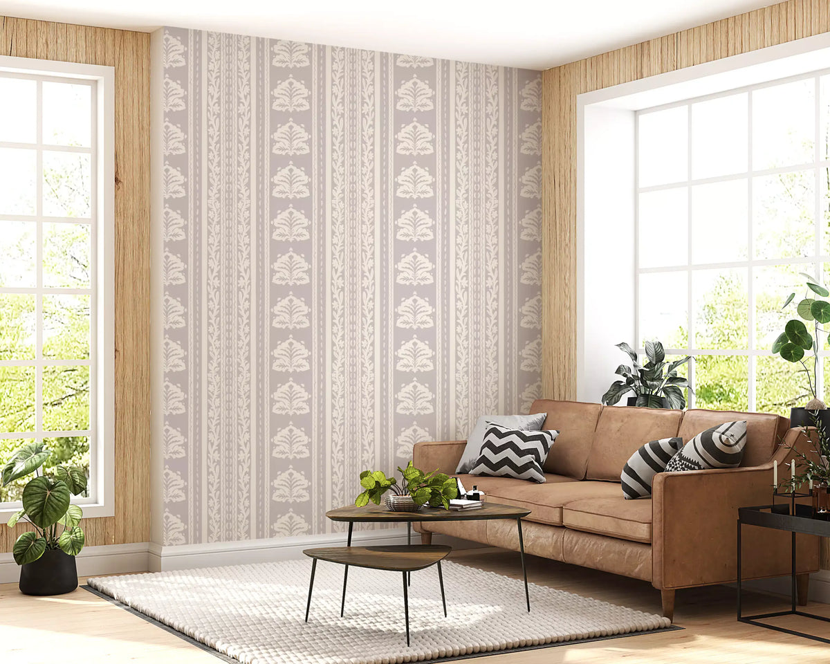 Vintage Chinoiserie Stripe Wallpaper⁠