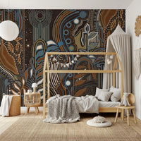 Starlit Botanical Rhythm Wall Mural