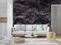 Rhythmic Grayscale Ripple Flow Wall Mural
