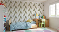 Ethereal Winged Stallions in Soft Sepia Wallpaper⁠