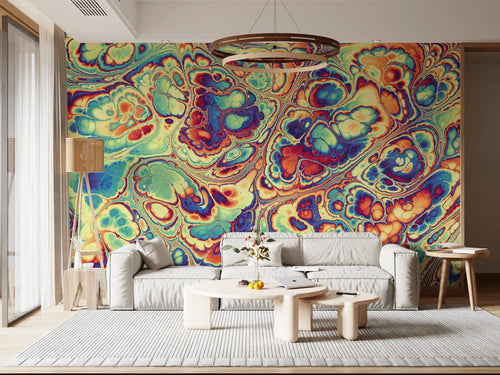 Vibrant Abstract Swirls Wall Mural