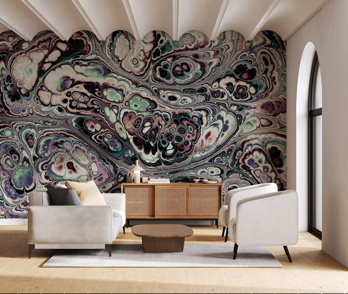 Mystic Marble Abstract Organic Flow Wall Mural