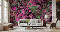 Pink Green Marble Abstract Fantasy Texture Wall Mural