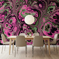 Pink Green Marble Abstract Fantasy Texture Wall Mural