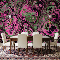 Pink Green Marble Abstract Fantasy Texture Wall Mural