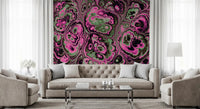 Pink Green Marble Abstract Fantasy Texture Wall Mural