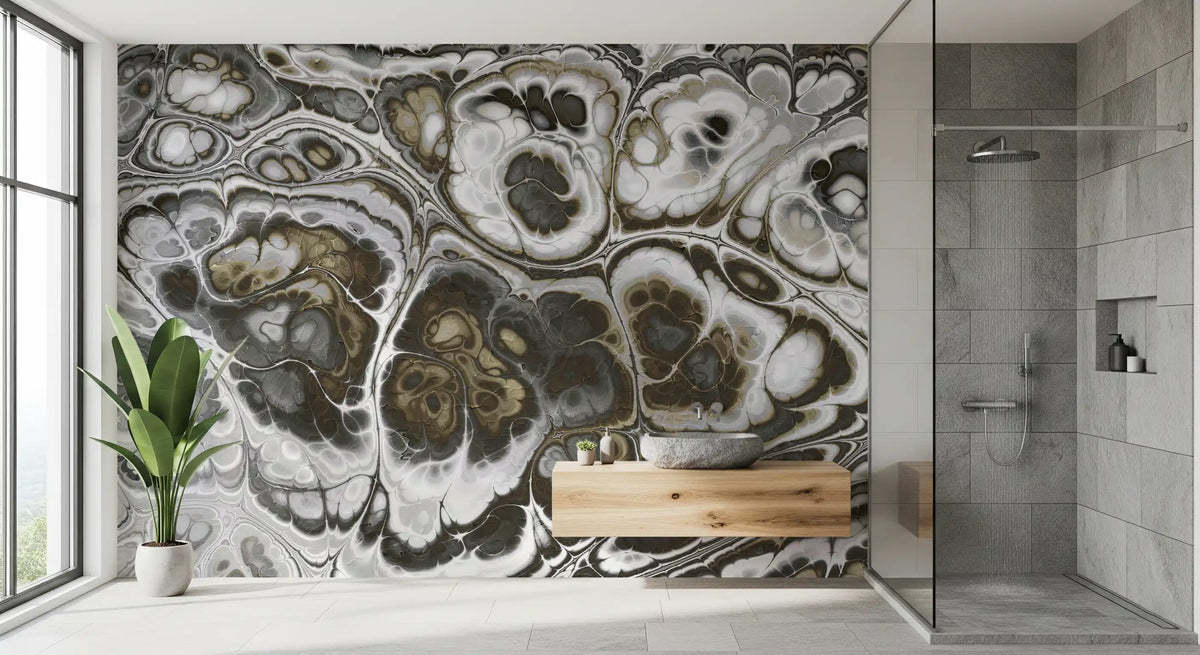 Abstract Gray Marble Texture Elegance Wall Mural
