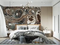 Luxury Brown Marble Abstract Texture Wall Mural