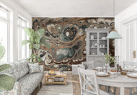 Luxury Brown Marble Abstract Texture Wall Mural