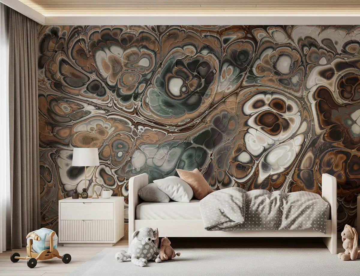 Luxury Brown Marble Abstract Texture Wall Mural