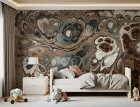 Luxury Brown Marble Abstract Texture Wall Mural