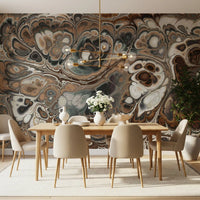 Luxury Brown Marble Abstract Texture Wall Mural