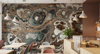 Luxury Brown Marble Abstract Texture Wall Mural