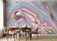 Pastel Swirl Pattern Marble Wall Mural