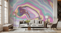 Pastel Swirl Pattern Marble Wall Mural