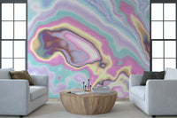 Pastel Swirl Pattern Marble Wall Mural