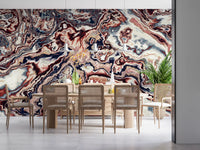 Colorful Abstract Swirls Marble Wall Mural