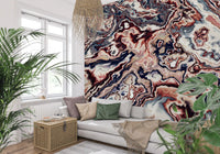 Colorful Abstract Swirls Marble Wall Mural