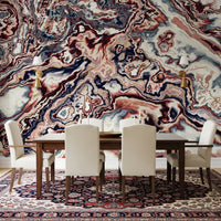 Colorful Abstract Swirls Marble Wall Mural
