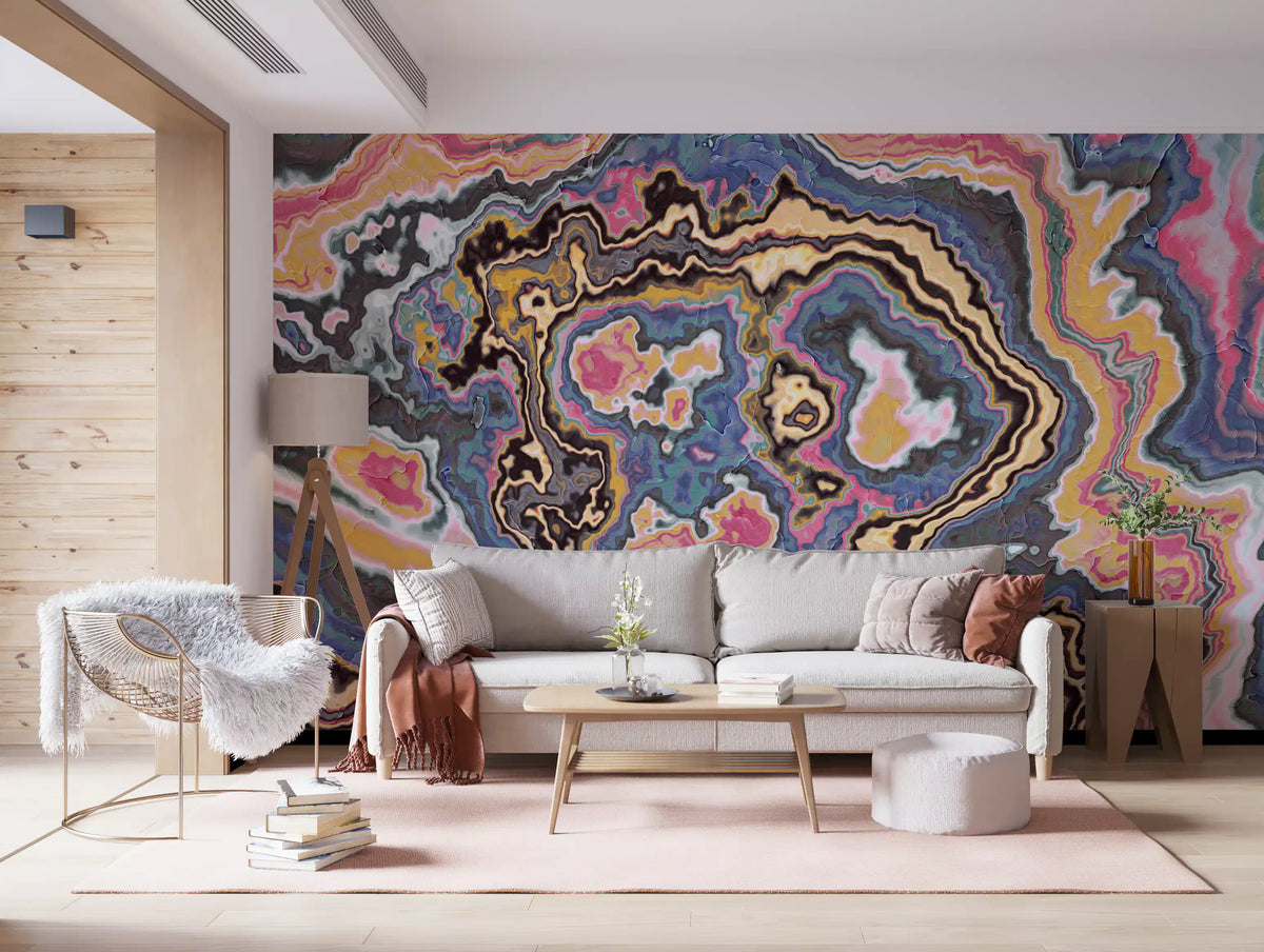Modern Marbled Flow Texture Wall Mural