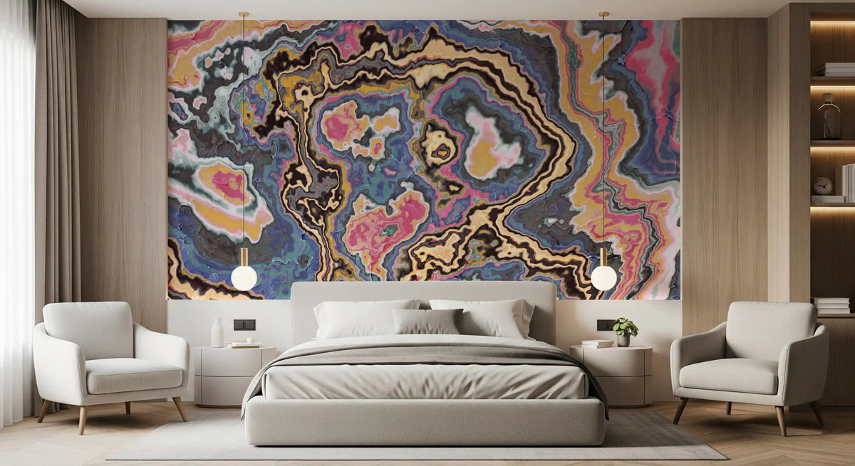 Modern Marbled Flow Texture Wall Mural
