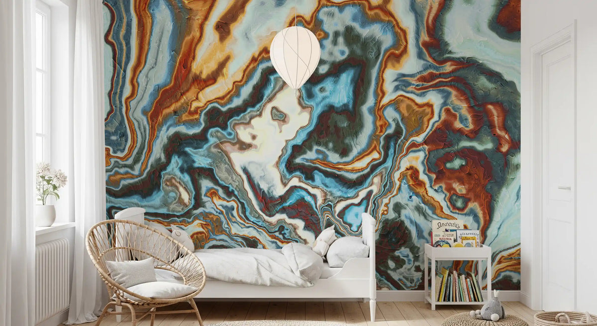 Liquid Marble Swirl Abstract Wall Mural