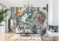 Liquid Marble Swirl Abstract Wall Mural