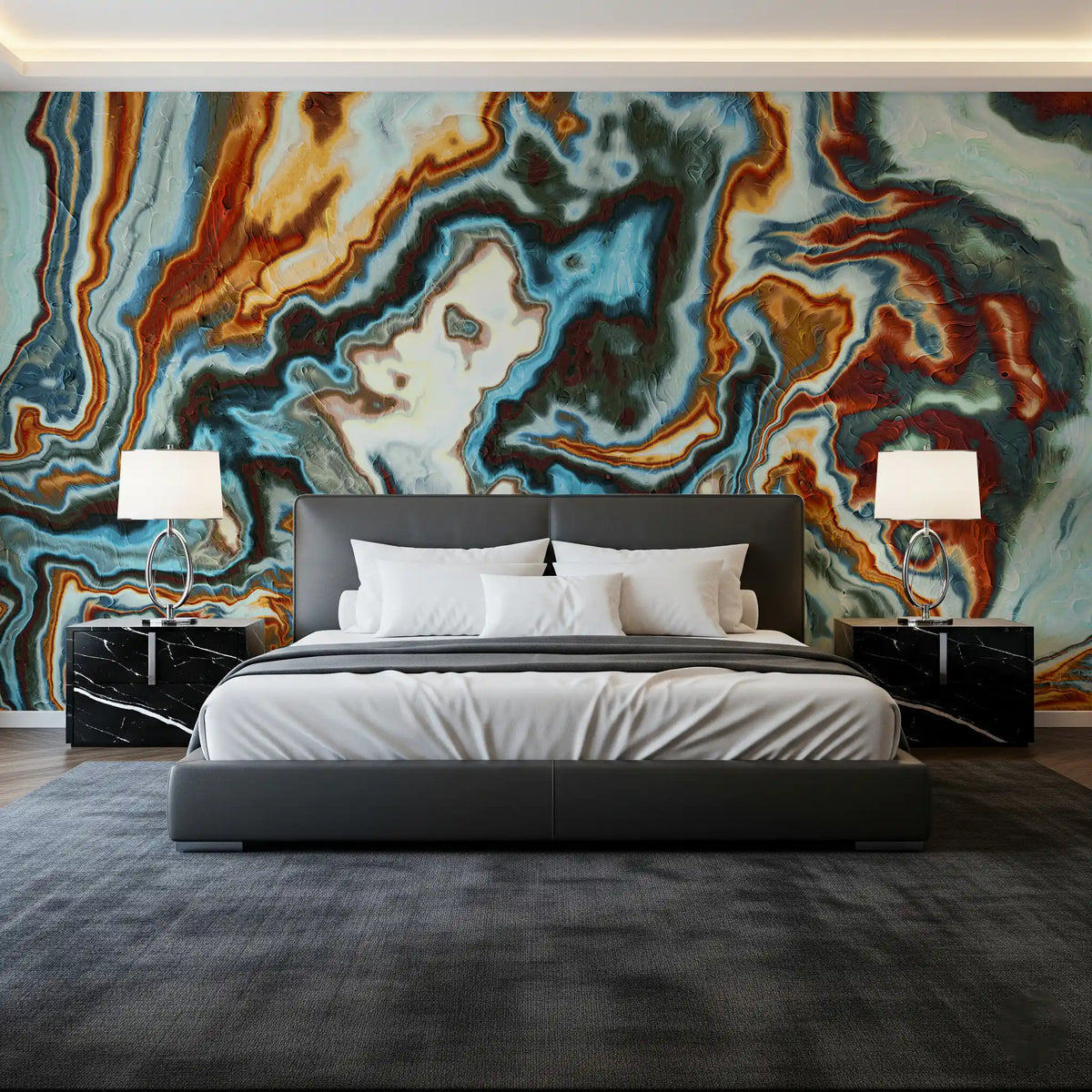 Liquid Marble Swirl Abstract Wall Mural