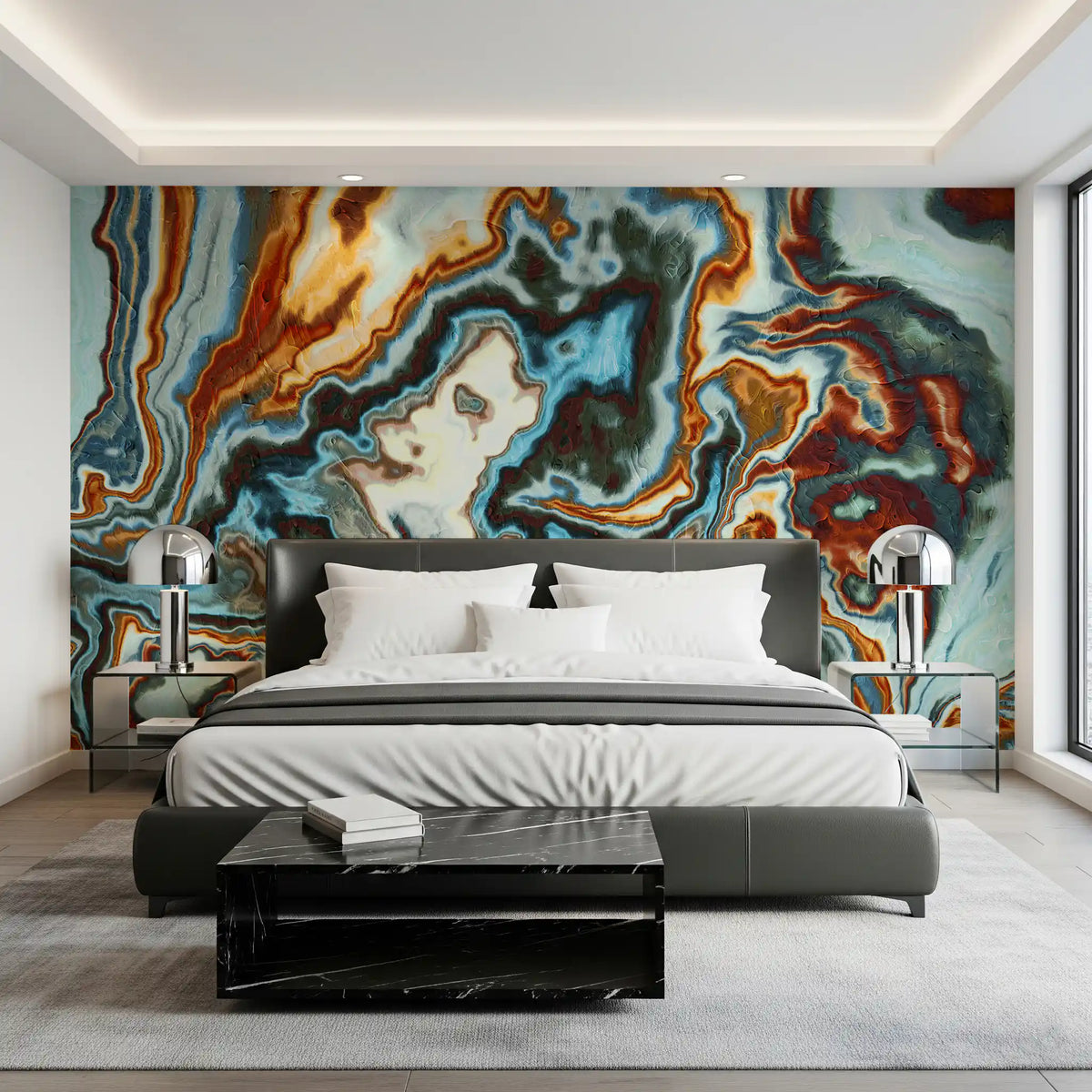 Liquid Marble Swirl Abstract Wall Mural