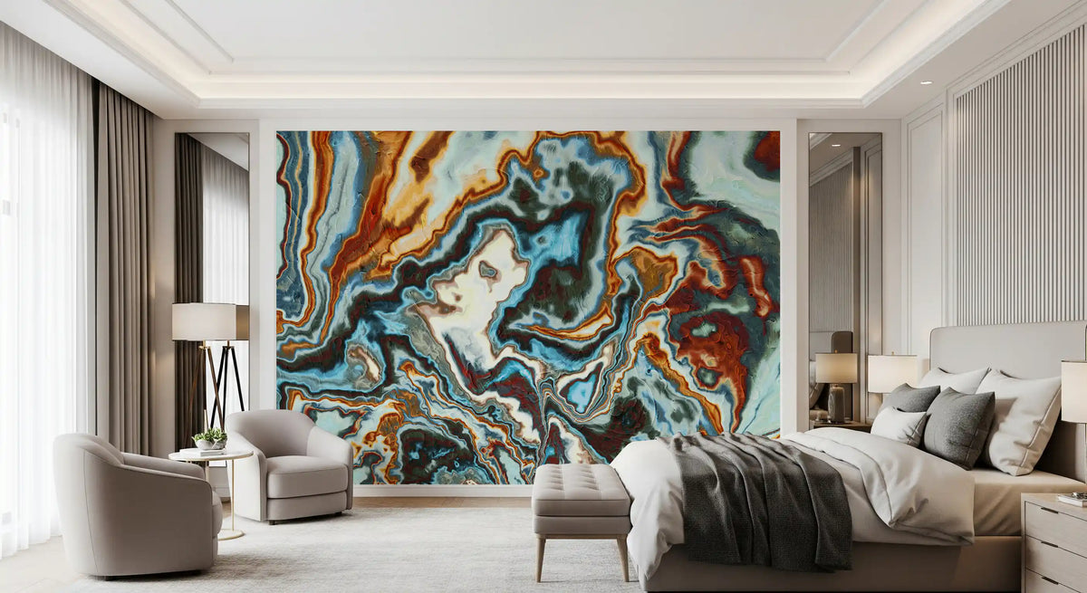 Liquid Marble Swirl Abstract Wall Mural