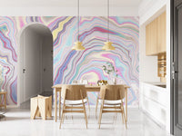 Holographic Marble Wave Texture Wall Mural