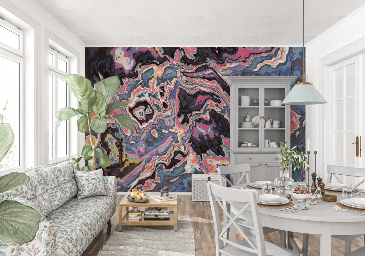 Vibrant Marble Flow Wall Mural
