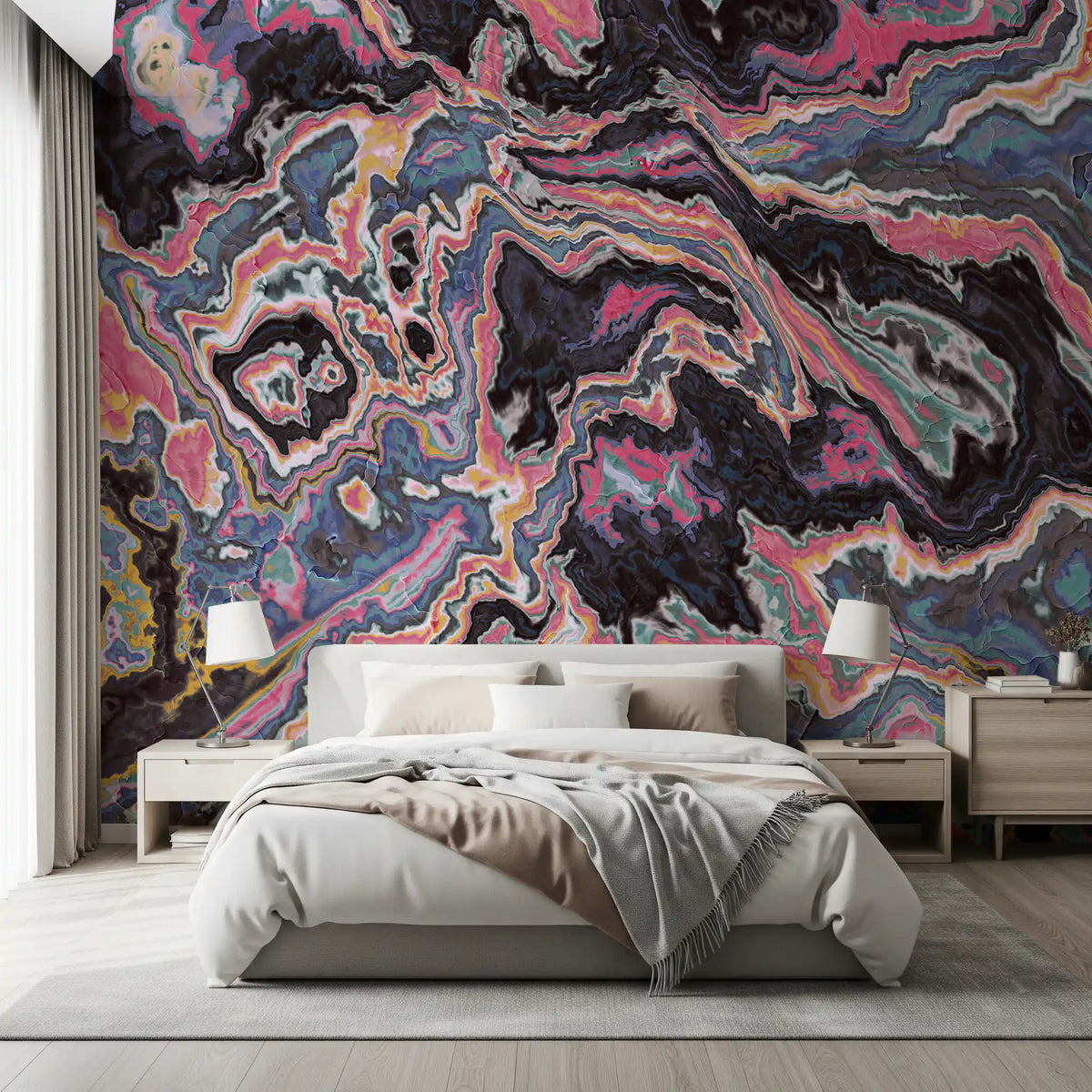 Vibrant Marble Flow Wall Mural